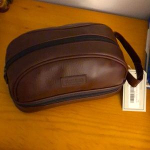Perry Ellis Pebble Travel Kit Brown NWT Mens